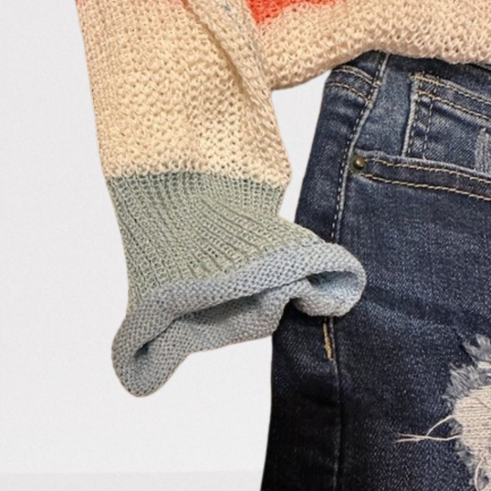 Davi & Dani Pastel Color Block Knit Sweater 4058 … - image 6